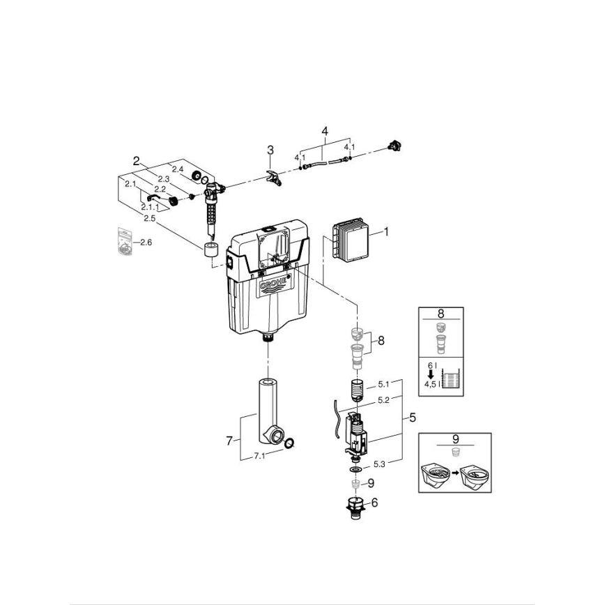 GROHE 38661000 - GD 2 Flush Cistern