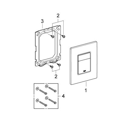 GROHE 38732GN0 - SKATE COSMOPOLITAN Flush Plate 156 × 197 mm Gold
