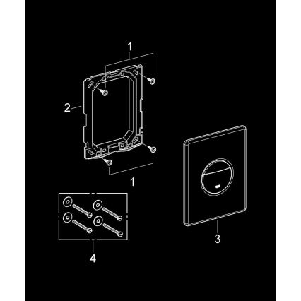GROHE 38765000 - NOVA COSMOPOLITAN Flush plate 156 × 197 mm, Chrome