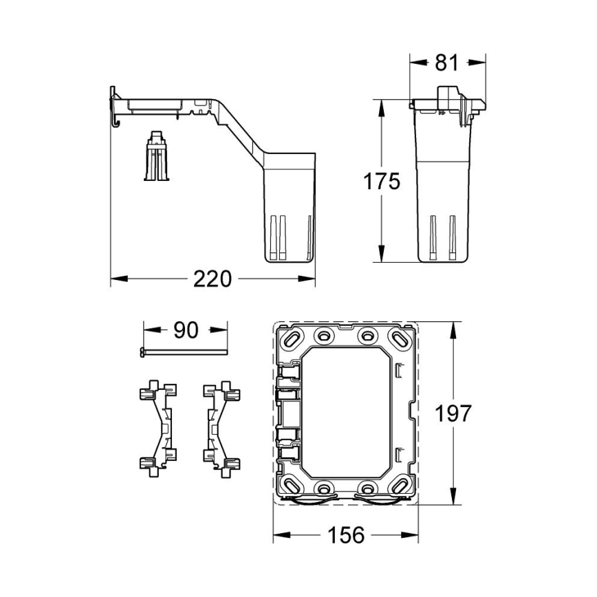 GROHE 38796000 - FRESH Retrofit Set 156 × 197 mm