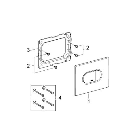 GROHE 38858SH0 - ARENA COSMOPOLITAN Flush Plate 156 × 197 mm, White