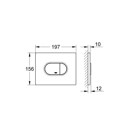 GROHE 38858SH0 - ARENA COSMOPOLITAN Flush Plate 156 × 197 mm, White