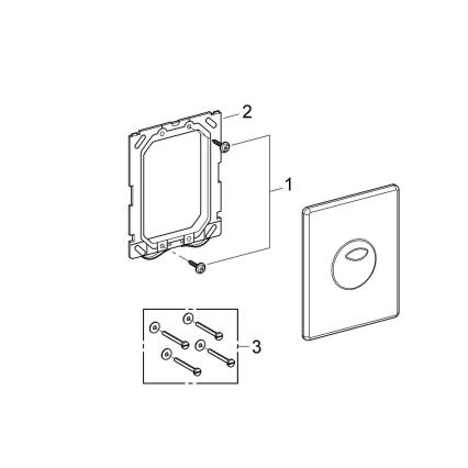 GROHE 38862000 - SKATE Flush Plate 156 × 197 mm Polished Chrome