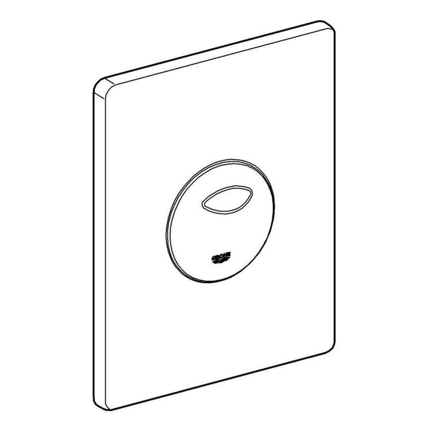 GROHE 38862000 - SKATE Flush Plate 156 × 197 mm Polished Chrome