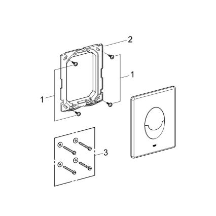 GROHE 389642430 - START flush plate 156 × 197 mm, black