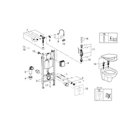 GROHE 39116000 - 4-in-1 set with SOLIDO COMPACT ceramic, 1.13 m