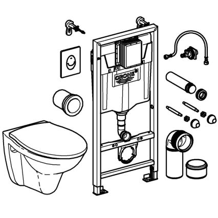 GROHE 39192000 - SOLIDO 4-in-1 Set, 1.13 m, Duro White