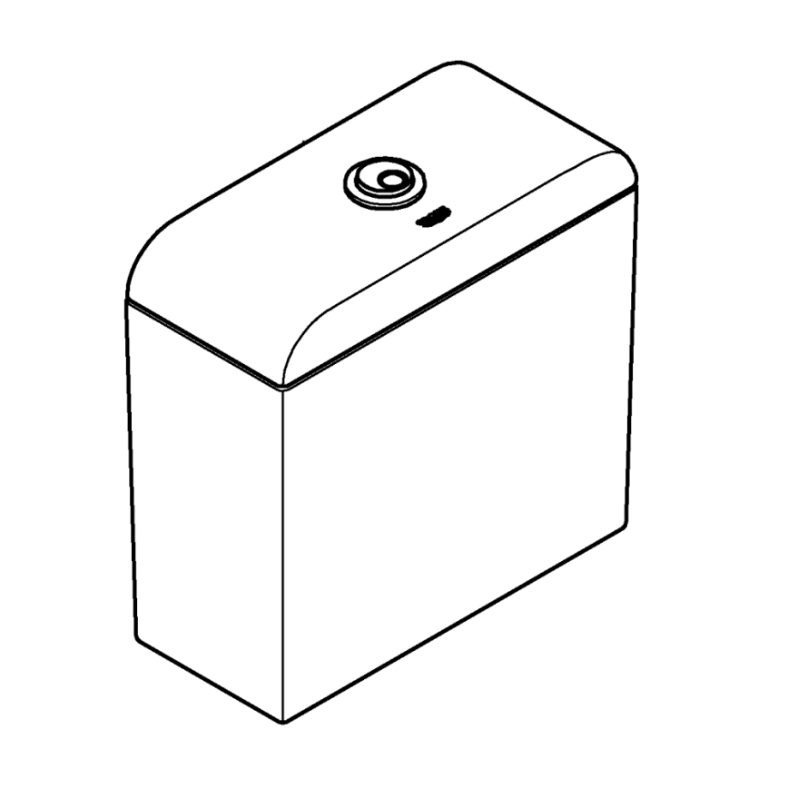 GROHE 39332000 - EURO CERAMIC Flush Cistern 385 × 170 × 370 mm, Ceramic/White