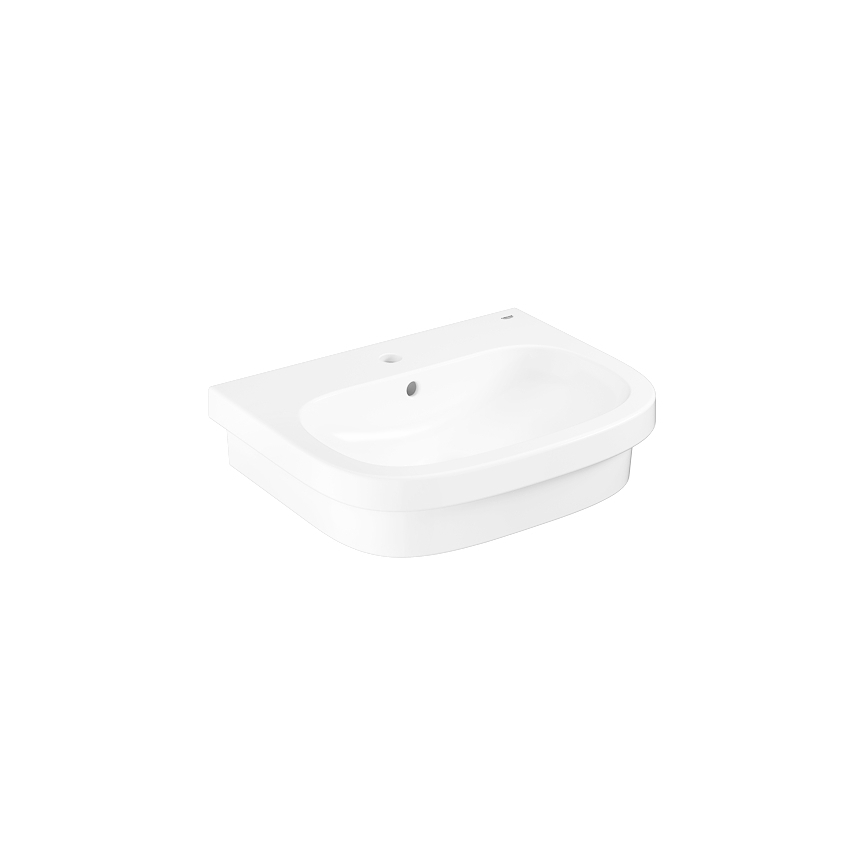 GROHE 39337000 - EURO CERAMIC 600 × 480 mm Countertop Basin, Ceramic/White