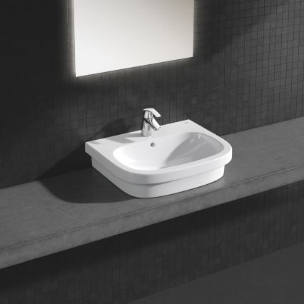 GROHE 39337000 - EURO CERAMIC 600 × 480 mm Countertop Basin, Ceramic/White
