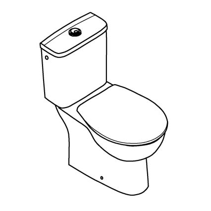 GROHE 39346000 - BAU floor-standing toilet with vertical outlet, ceramic/white