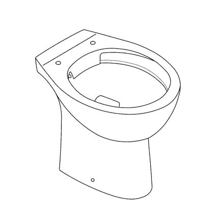 GROHE 39430000 - BAU CERAMIC Floor-standing Toilet 515 x 356 x 406 mm ceramic/white