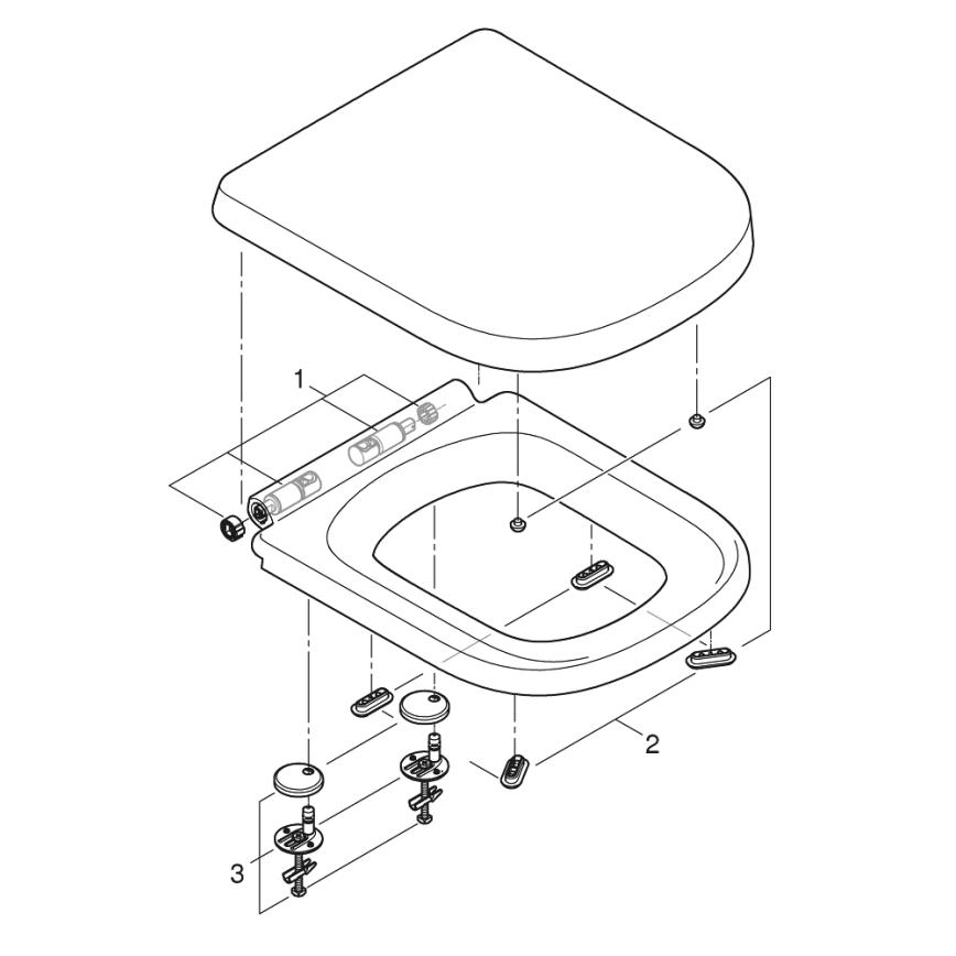 GROHE 39462000 - EURO CERAMIC toilet set 67.5 x 37.4 x 77.4 cm ceramic/white