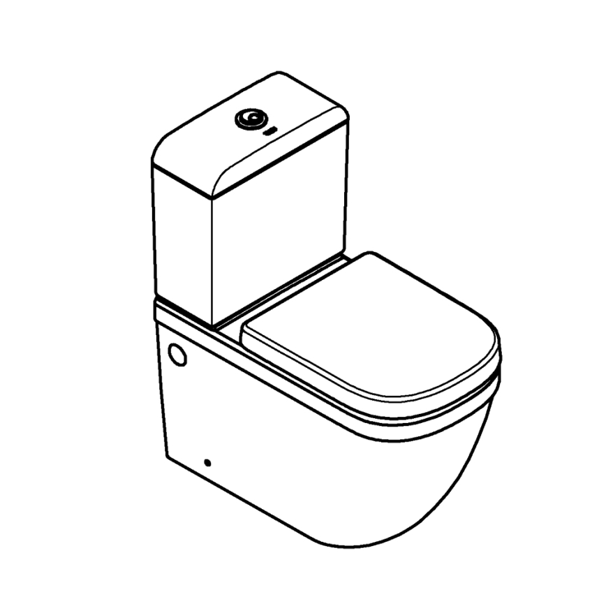 GROHE 39462000 - EURO CERAMIC toilet set 67.5 x 37.4 x 77.4 cm ceramic/white