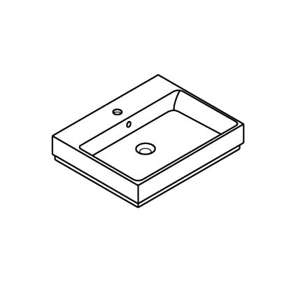 GROHE 3947700H - CUBE CERAMIC Washbasin 600 × 490 mm, ceramic/white