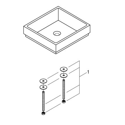 GROHE 3948100H - CUBE Washbasin 500 × 470 mm ceramic/white