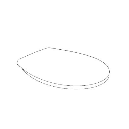 GROHE 39492000 - BAU CERAMIC toilet seat, durable white