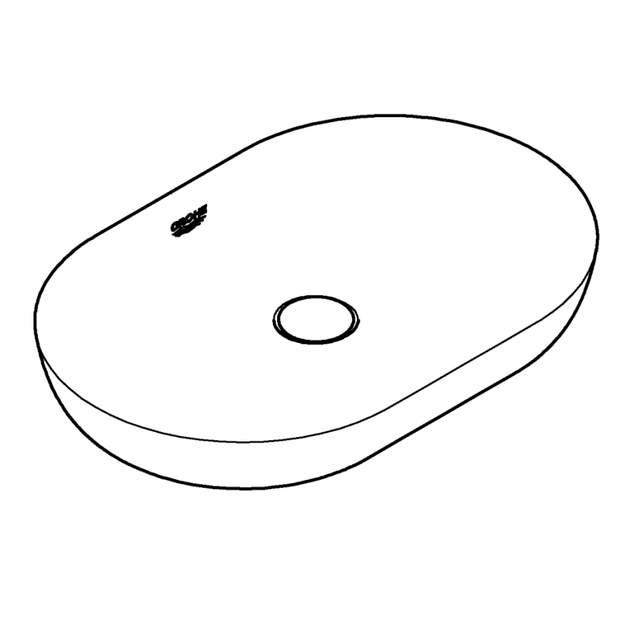 GROHE 3960800H - ESSENCE Countertop Basin 600 × 400 mm ceramic/white