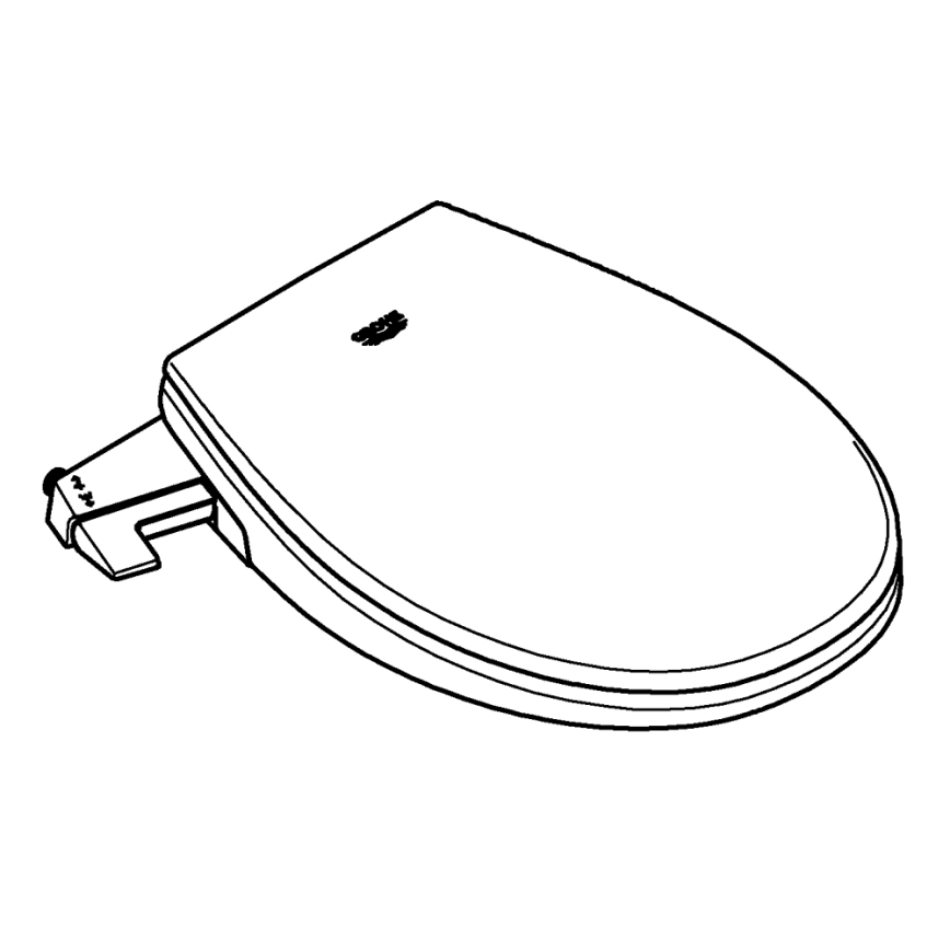 GROHE 39648SH0 - BAU CERAMIC manual bidet seat, Duro White
