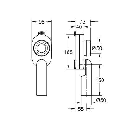 GROHE 39733000 - BAU CERAMIC Urinal Trap
