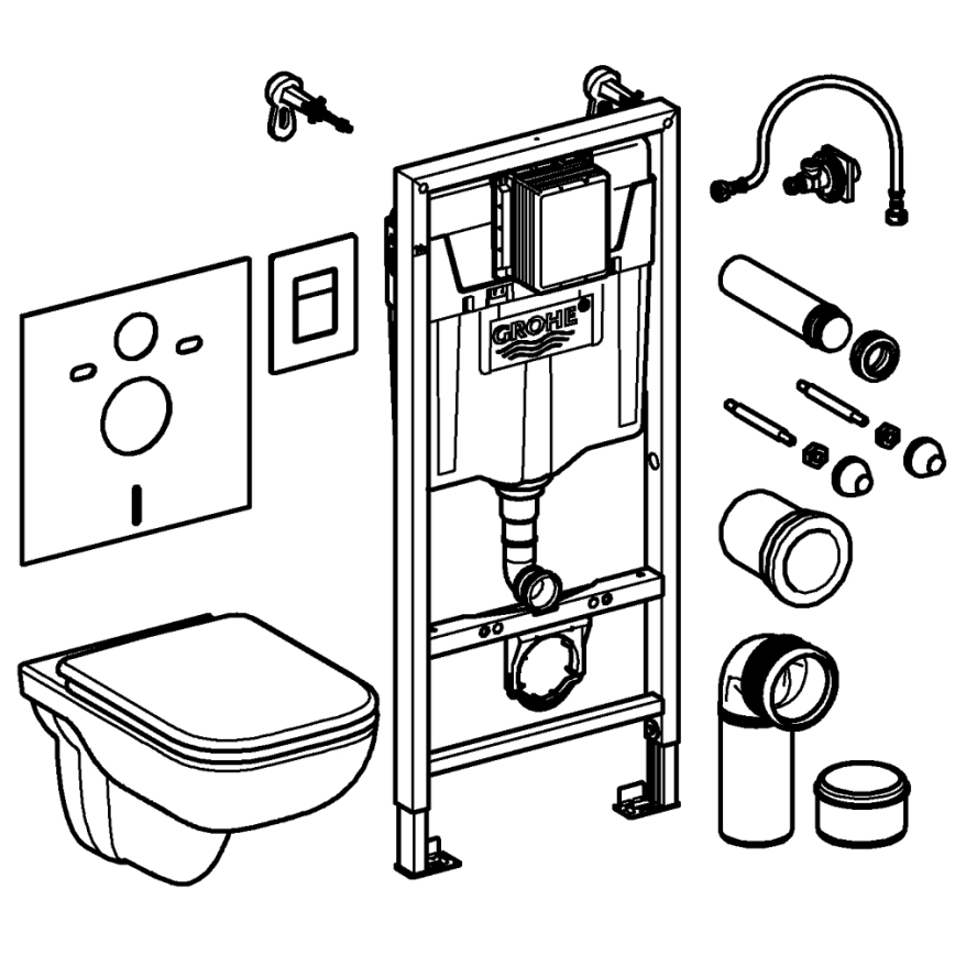 GROHE 39817000 - SOLIDO WC Set 1.13 m, ceramic/white