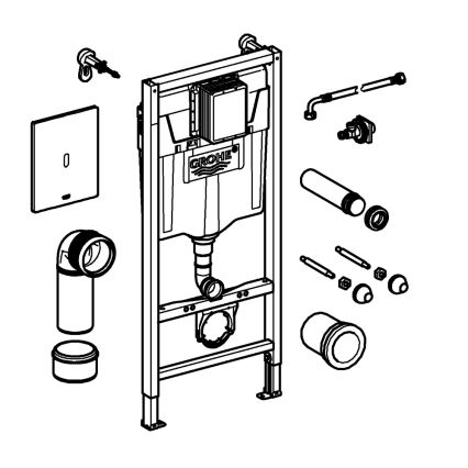 GROHE 39883000 - SOLIDO 1.13 m pre-wall installation, polished chrome