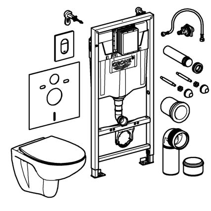 GROHE 39902000 - Toilet SOLIDO 230 x 500 x 1130 ceramic/white