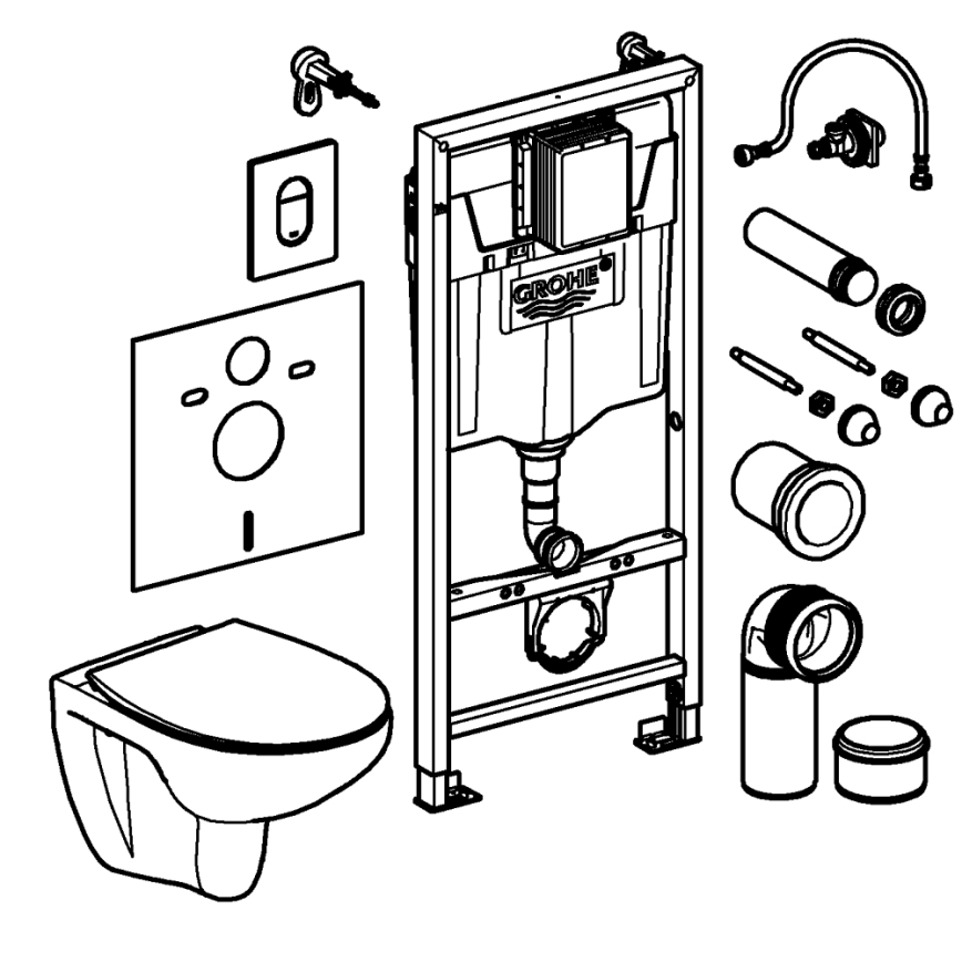 GROHE 39902000 - Toilet SOLIDO 230 x 500 x 1130 ceramic/white