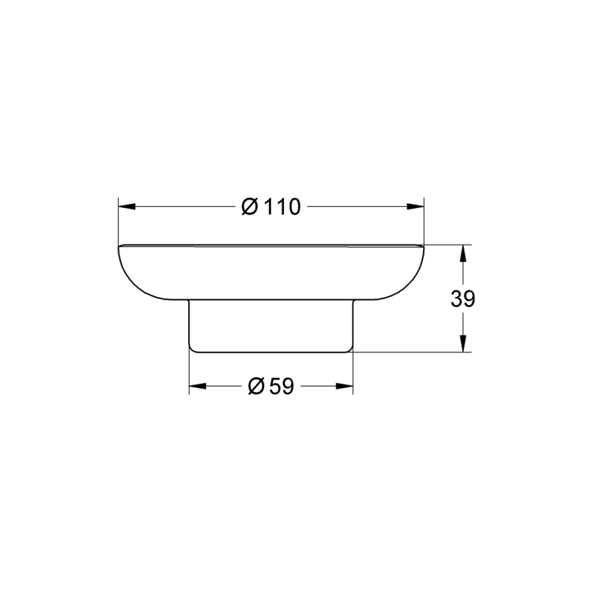 GROHE 40368001 - ESSENTIALS Clear Soap Dish