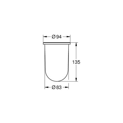 GROHE 40393000 - ESSENTIALS Replacement Tumbler, Clear