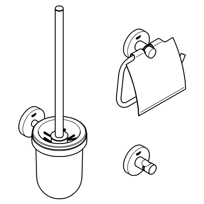 GROHE 40407001 - ESSENTIALS Accessory Set, Polished Chrome