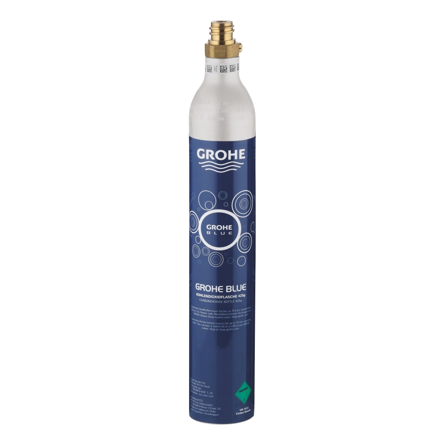 GROHE 40422000 - GROHE BLUE 425 g CO2 Carbonation Cylinder, 4-pack, Stainless Steel