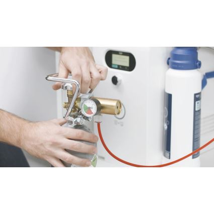 GROHE 40423000 - GROHE BLUE 2 kg CO2 pressure cylinder starter kit, stainless steel