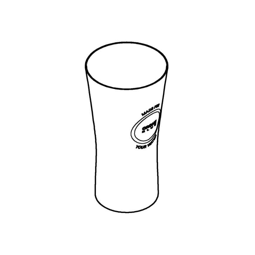 GROHE 40437000 - Set of 6 BLUE 250 ml Glasses, Crystal/Clear