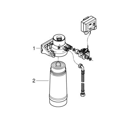 GROHE 40438001 - GROHE BLUE Starter Filter Set S, Polished Chrome