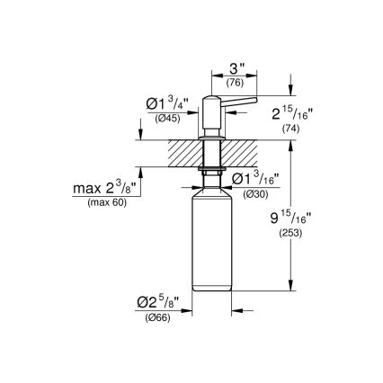 GROHE 40536000 - CONTEMPORARY Soap Dispenser 400 ml Polished Chrome