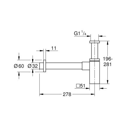 GROHE 40564A00 - Graphite Siphon