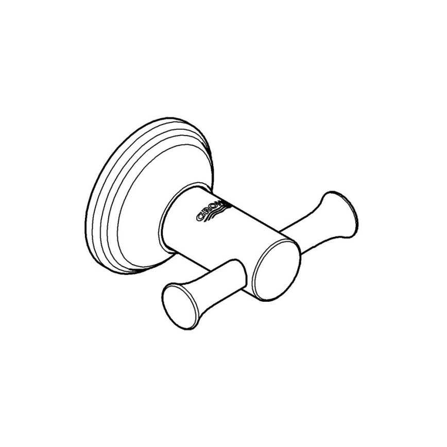 GROHE 40656001 - ESSENTIALS AUTHENTIC Robe Hook, Polished Chrome
