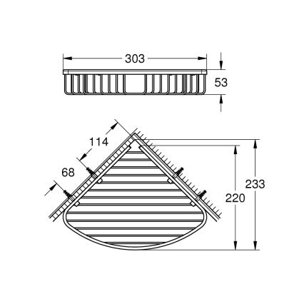 GROHE 40663001 - BAU COSMOPOLITAN Wire Soap Dish, Polished Chrome