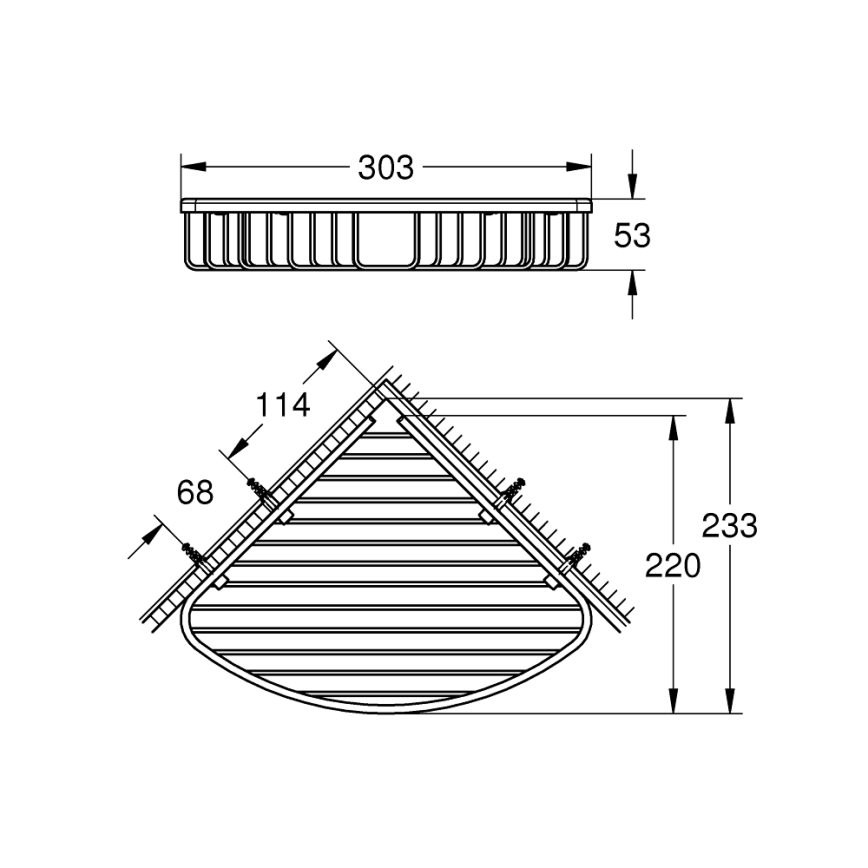 GROHE 40663001 - BAU COSMOPOLITAN Wire Soap Dish, Polished Chrome