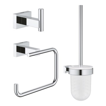 GROHE 40757001 - ESSENTIALS CUBE Accessory Set, Polished Chrome