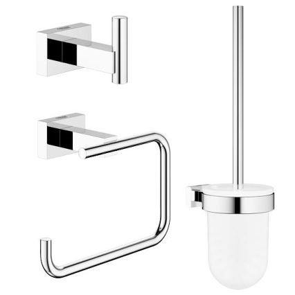 GROHE 40757001 - ESSENTIALS CUBE Accessory Set, Polished Chrome