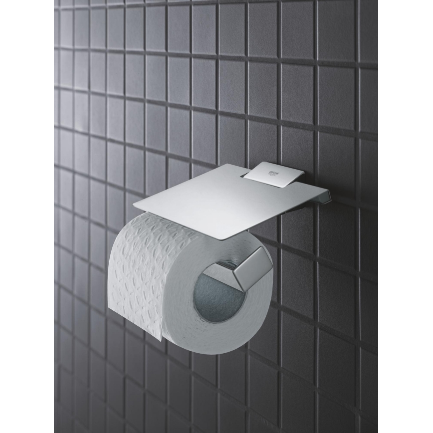 GROHE 40781000 - SELECTION CUBE Toilet Paper Holder, Polished Chrome