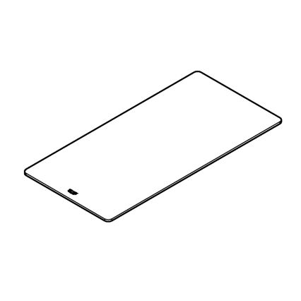 GROHE 40787L00 - Glass cutting board 490 × 240 × 19 mm, clear