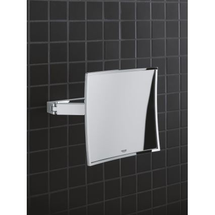 GROHE 40808000 - SELECTION CUBE Cosmetic Mirror 22.3 × 22.3 cm Polished Chrome