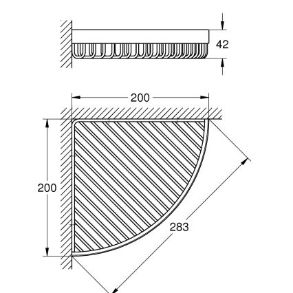 GROHE 40809000 - SELECTION CUBE Wire Soap Holder 20 × 20 cm, Polished Chrome