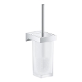 GROHE 40857000 - SELECTION CUBE Toilet Brush Set, Polished Chrome