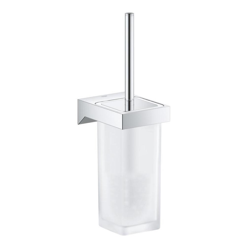 GROHE 40857000 - SELECTION CUBE Toilet Brush Set, Polished Chrome