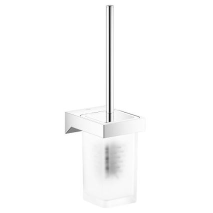 GROHE 40857000 - SELECTION CUBE Toilet Brush Set, Polished Chrome