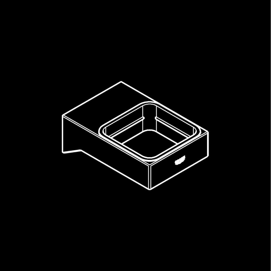 GROHE 40865000 - SELECTION CUBE Holder, Polished Chrome